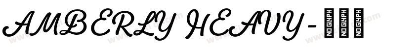 AMBERLY HEAVY字体转换